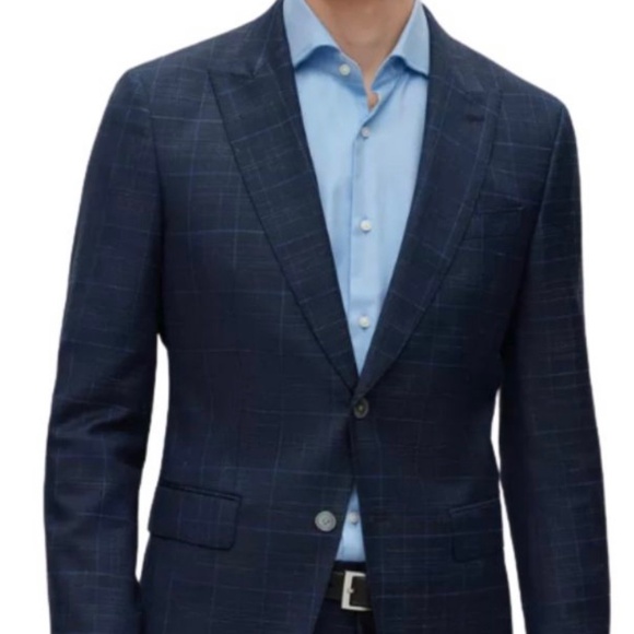 Hugo Boss Slim Fit Navy Suit 2-Piece 38R NWT - Picture 1 of 9